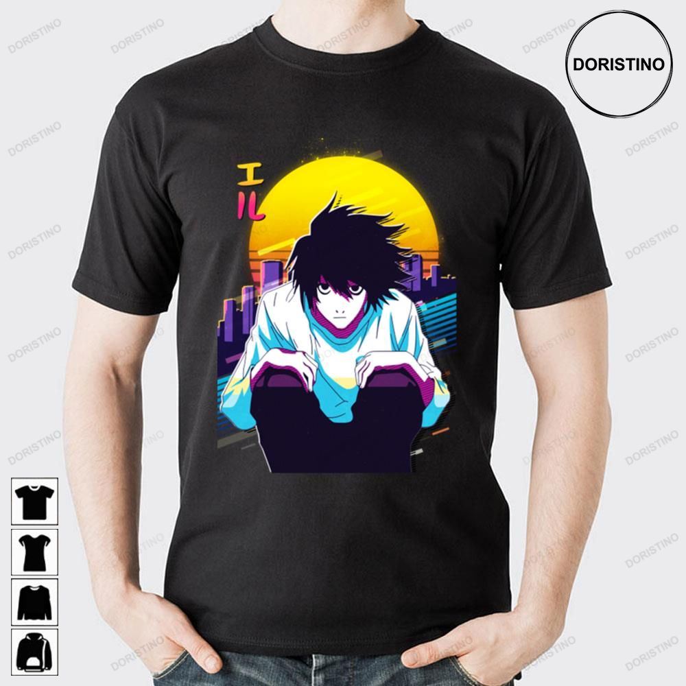 Retro Sun L Lawliet Death Note Doristino Limited Edition T-shirts