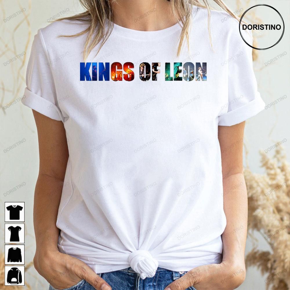 Retro Text Sing Kings Of Leon Doristino Limited Edition T-shirts