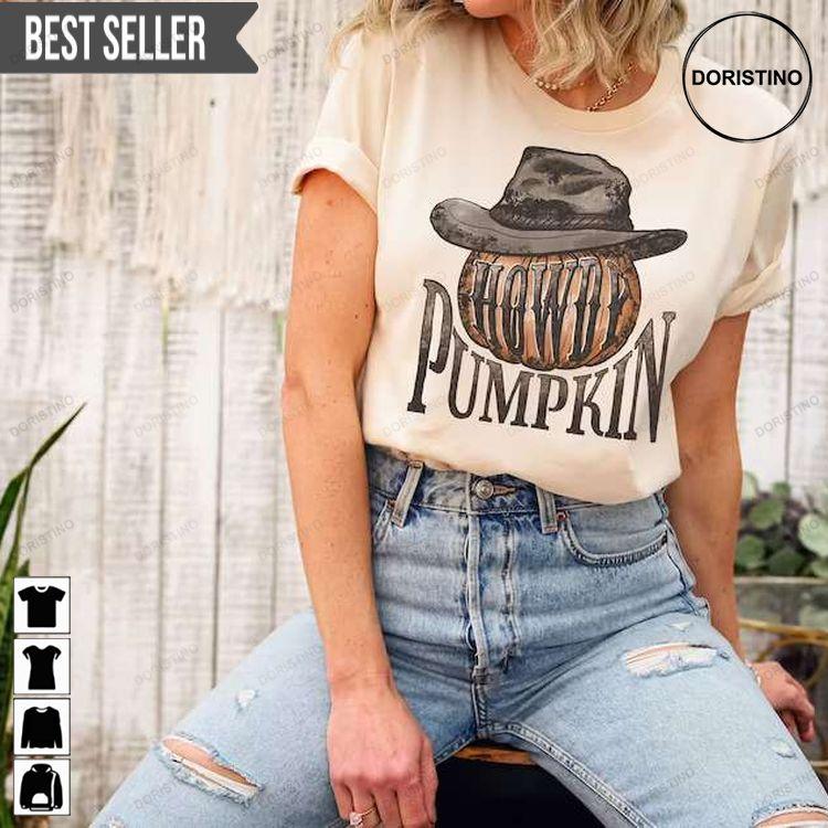 Howdy Pumpkin Halloween Gift For Western Lover Tshirt Sweatshirt Hoodie