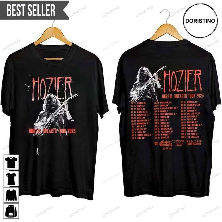 Hozier Unreal Unearth Tour 2023 Music Short-sleeve Tshirt Sweatshirt Hoodie
