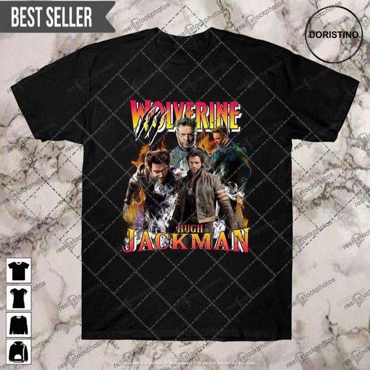 Hugh Jackman Wolverine Black Tshirt Sweatshirt Hoodie