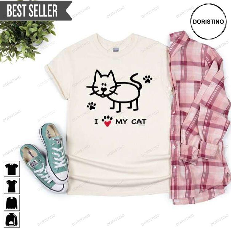I Heart My Cat Love Cats Tshirt Sweatshirt Hoodie