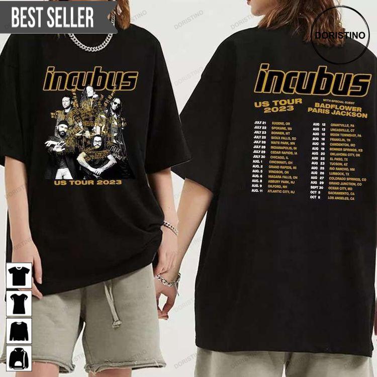 Incubus Band Us Summer Tour 2023 Concert Sweatshirt Long Sleeve Hoodie