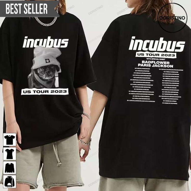 Incubus Band Us Summer Tour 2023 Rock Concert Tshirt Sweatshirt Hoodie