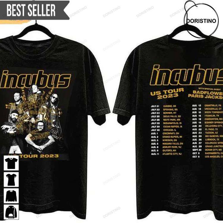 Incubus Band Us Tour 2023 Badflower And Paris Jackson Sweatshirt Long Sleeve Hoodie