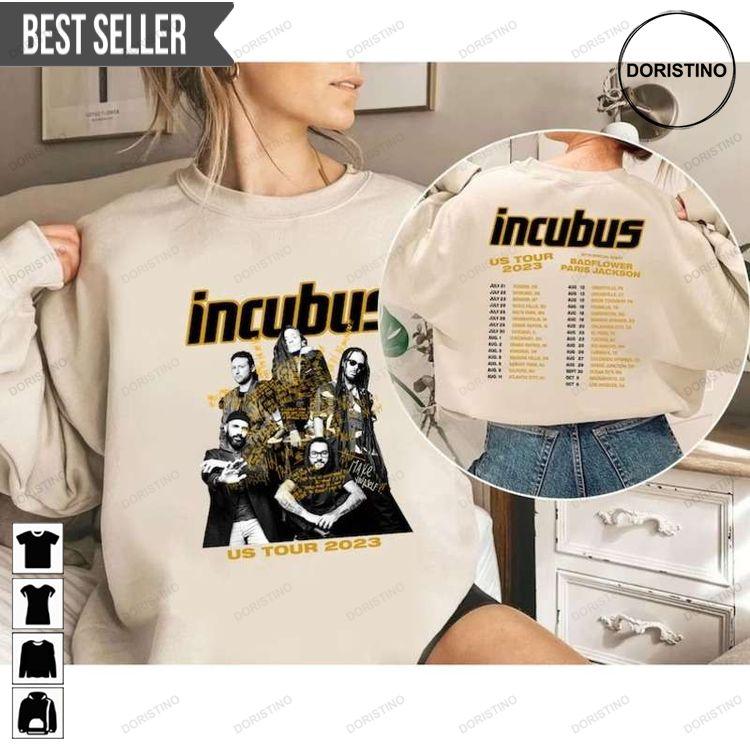 Incubus Summer Tour 2023 Adult Short-sleeve Tshirt Sweatshirt Hoodie