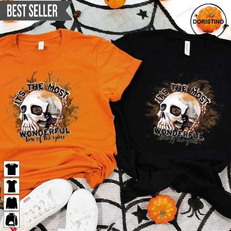 Its The Most Wonderful Time Of The Year Skeleton Halloween Hoodie Tshirt Sweatshirt