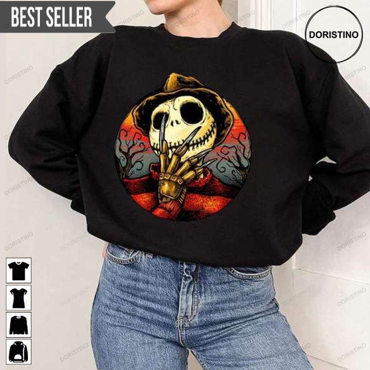 Jack Skellington Freddy Nightmare Halloween Tshirt Sweatshirt Hoodie