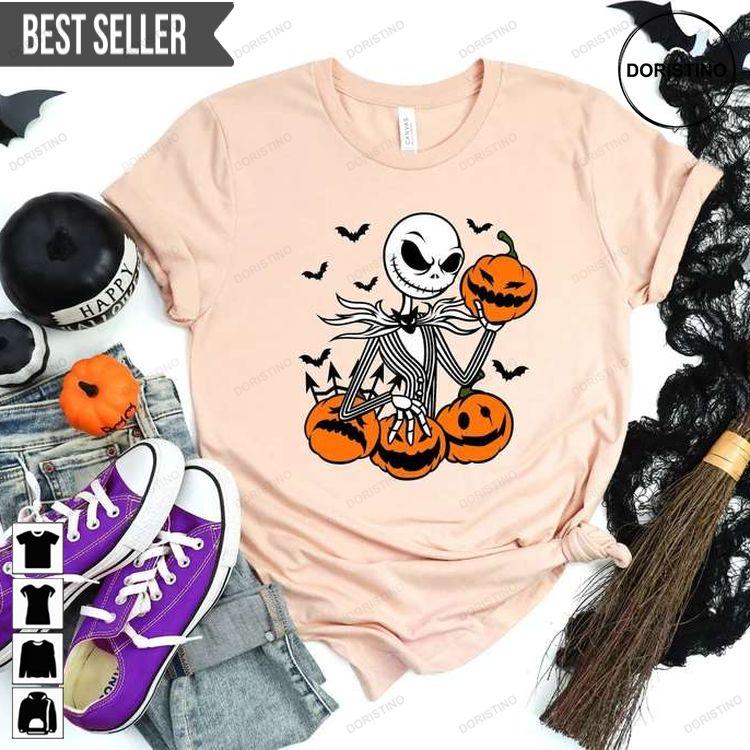 Jack Skellington Pumpkin Halloween Sweatshirt Long Sleeve Hoodie