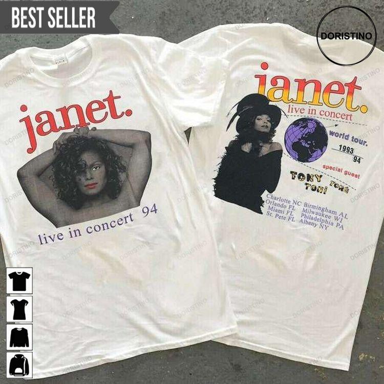 Janet Jackson Live In Concert World Tour Jvsh6 Tshirt Sweatshirt Hoodie