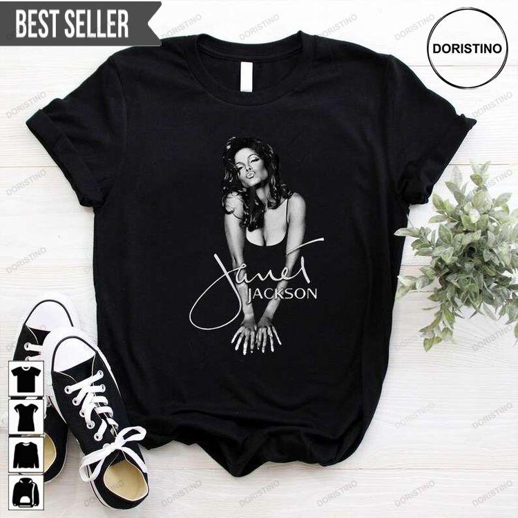 Janet Jackson Pop Music Short-sleeve Hoodie Tshirt Sweatshirt