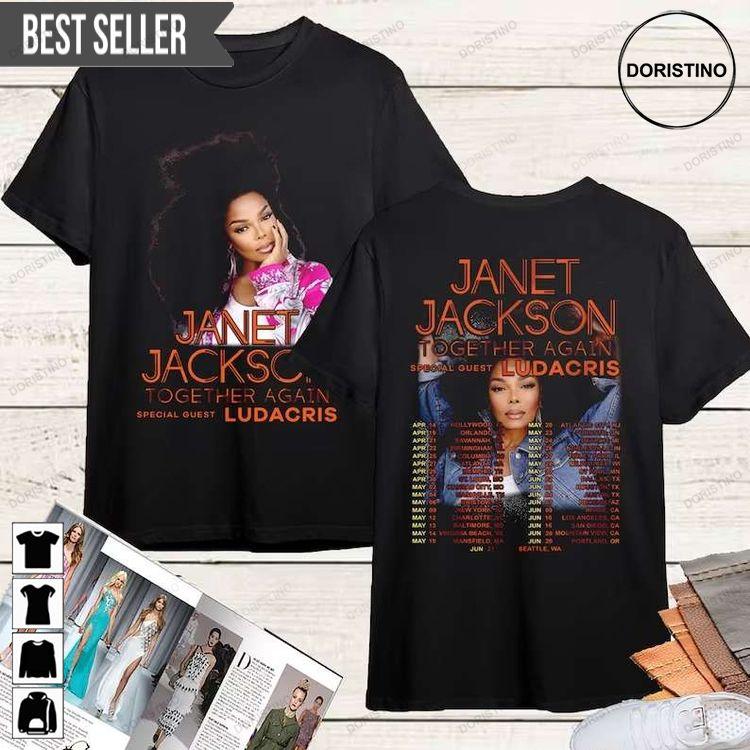 Janet Jackson Together Again Tour 2023 Concert Unisex Sweatshirt Long Sleeve Hoodie