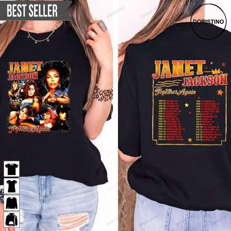 Janet Jackson Together Again Tour 2023 Music Concert Unisex Tshirt Sweatshirt Hoodie