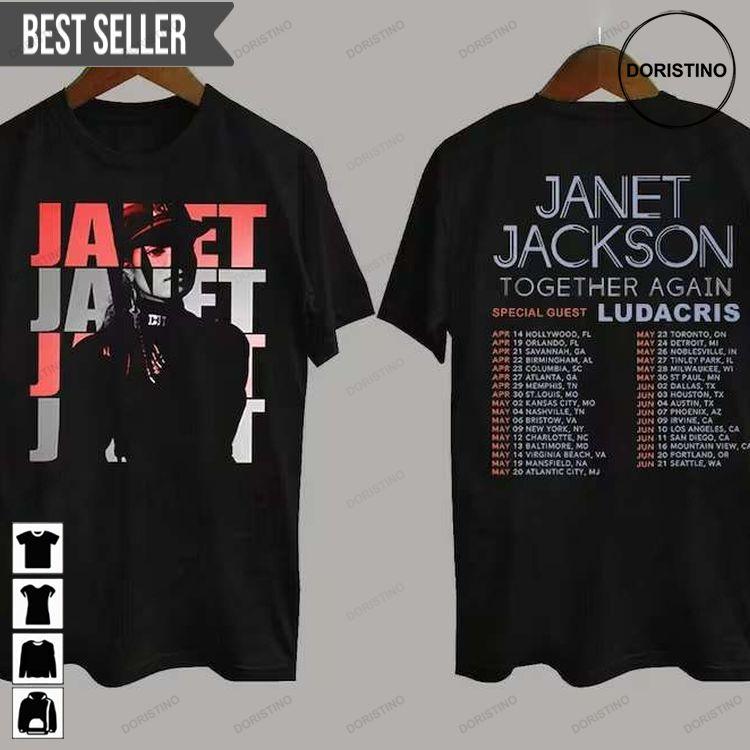 Janet Jackson Together Again Tour 2023 Short-sleeve Fjq2y Tshirt Sweatshirt Hoodie