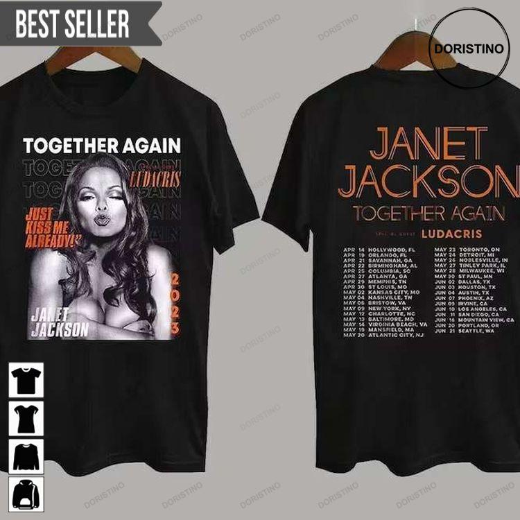Janet Jackson Together Again Tour 2023 With Special Guest Short-sleeve Hoodie Tshirt Sweatshirt