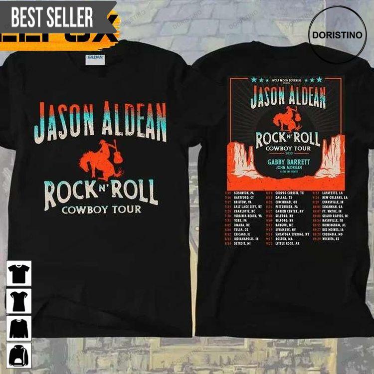 Jason Aldean Rock N Roll Cowboy Tour 2022 Unisex Tshirt Sweatshirt Hoodie