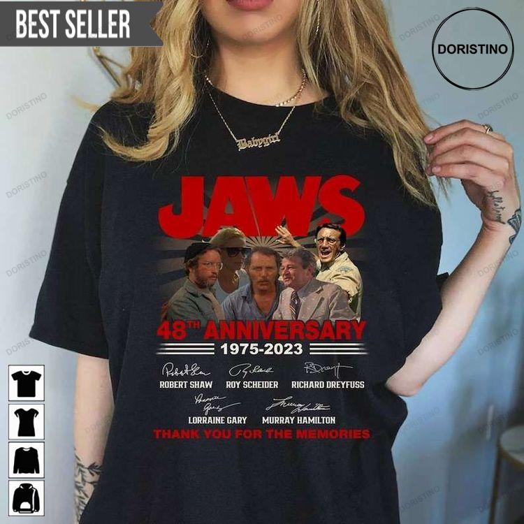 Jaws Movie 48th Anniversary Thank You For The Memories Tshirt Sweatshirt Hoodie