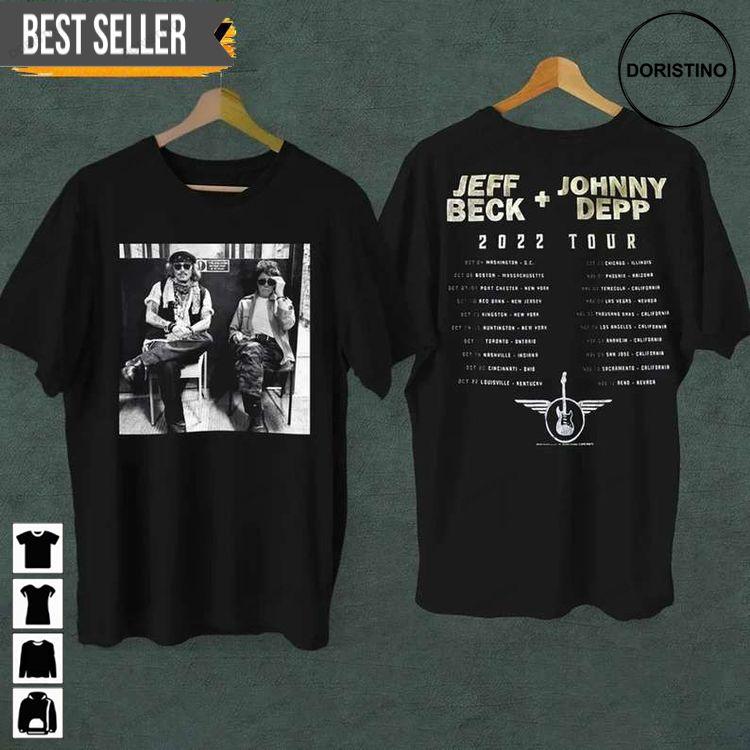 Jeff Beck And Johnny Depp 2022 Tour Sweatshirt Long Sleeve Hoodie