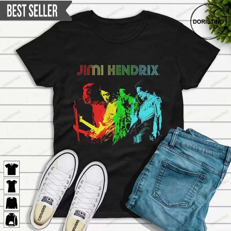 Jimi Hendrix Colors Hoodie Tshirt Sweatshirt