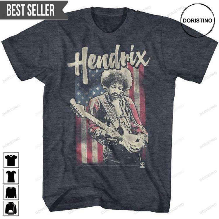 Jimi Hendrix Flag Hoodie Tshirt Sweatshirt