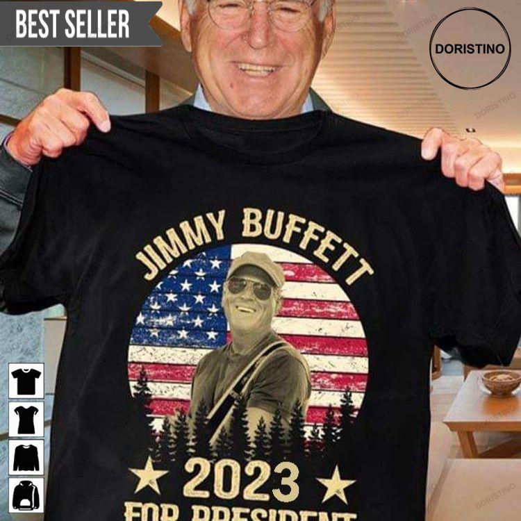 Jimmy Buffett 2023 For President Signature Adult Short-sleeve Hoodie Tshirt Sweatshirt