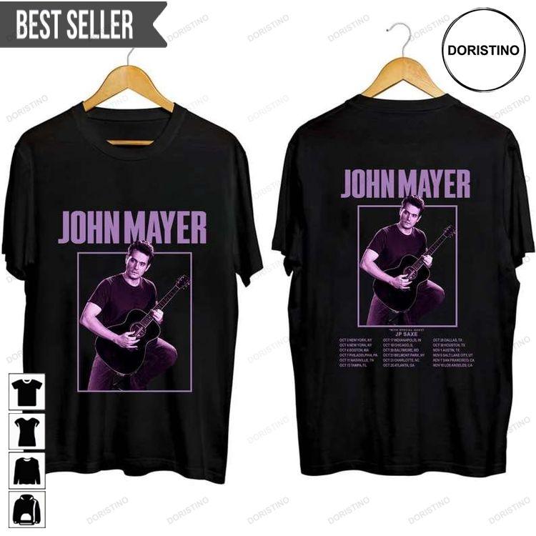 John Mayer Fall Solo Tour 2023 Concert Music Short-sleeve Hoodie Tshirt Sweatshirt