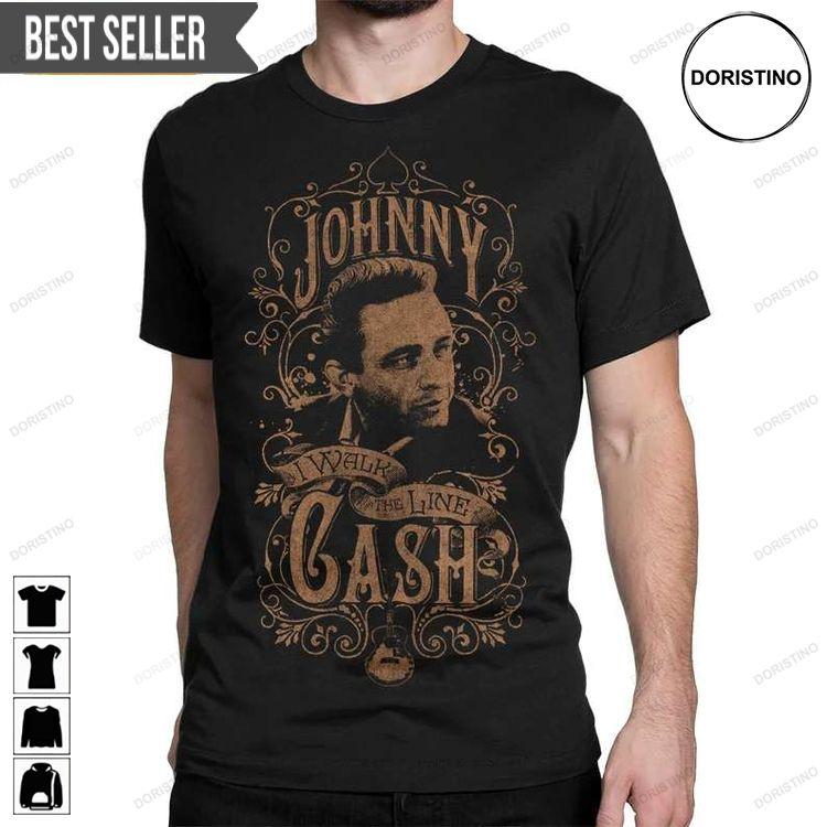 Johnny Cash I Walk The Line Sweatshirt Long Sleeve Hoodie