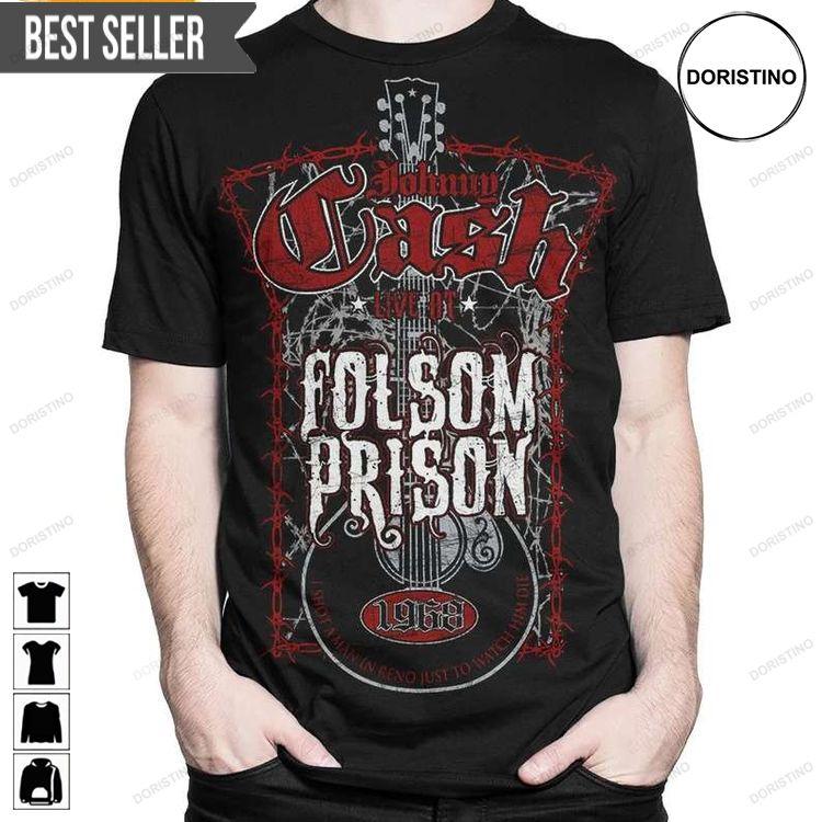 Johnny Cash Live At Folsom Prison Hoodie Tshirt Sweatshirt