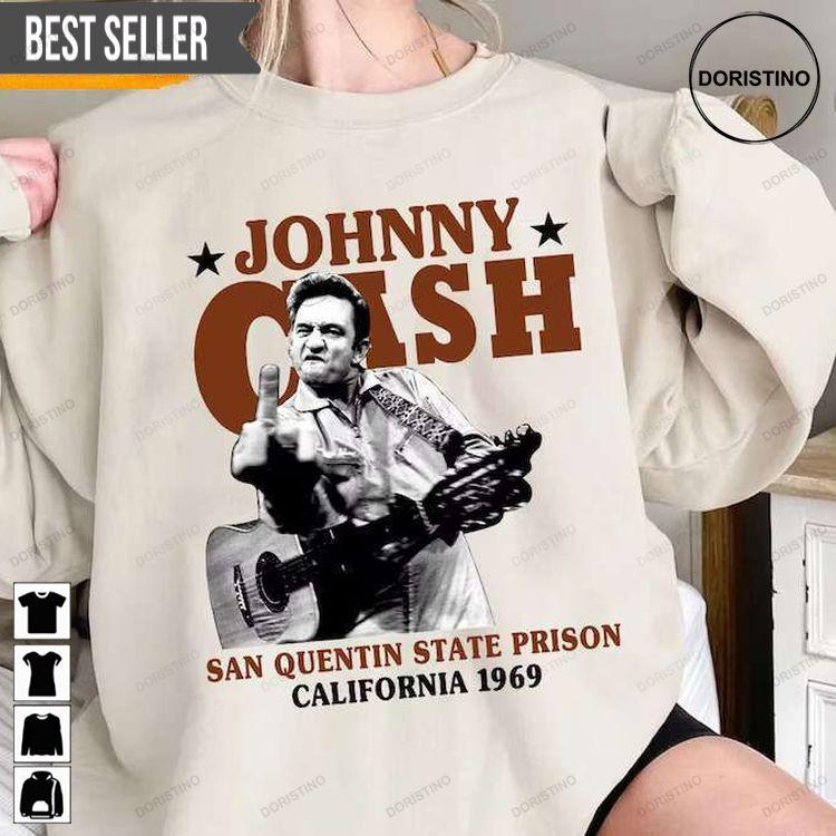 Johnny Cash San Quentin State Prison 1969 Hoodie Tshirt Sweatshirt