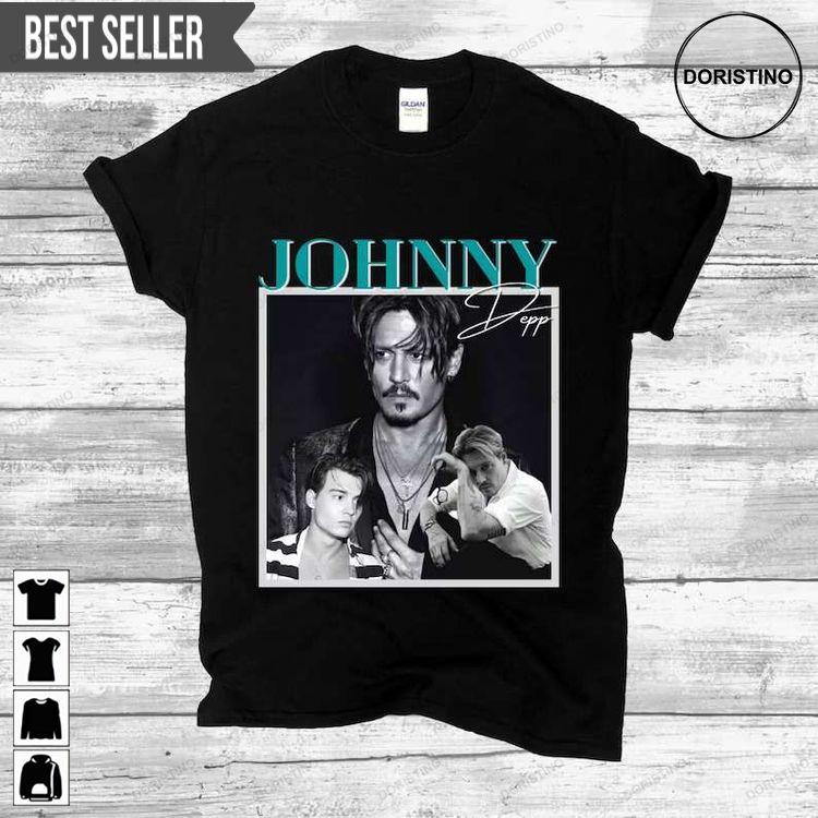 Johnny Depp Black Justice For Johnny Tshirt Sweatshirt Hoodie