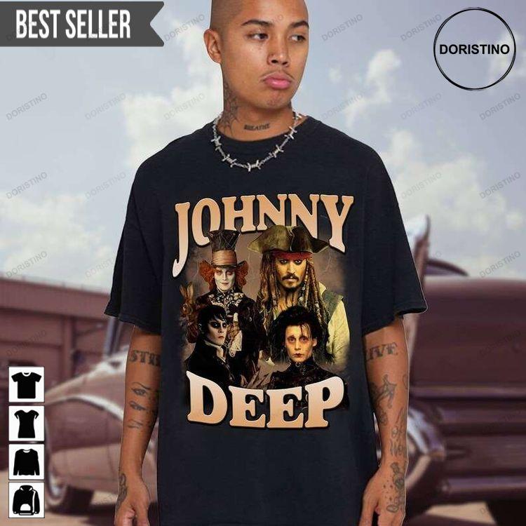 Johnny Depp Vintage Short Sleeve Sweatshirt Long Sleeve Hoodie