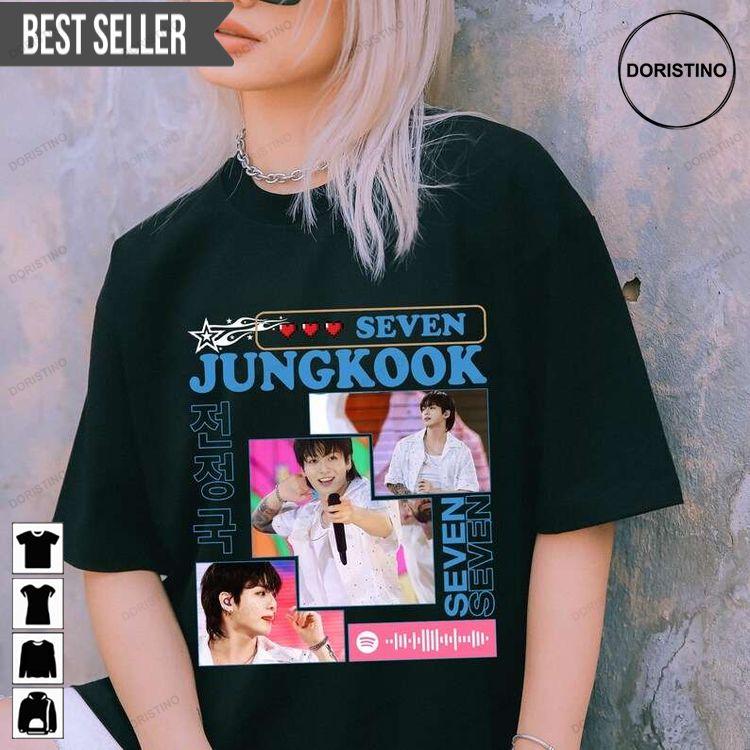 Jungkook Seven Music Tour Album Short-sleeve Hoodie Tshirt Sweatshirt
