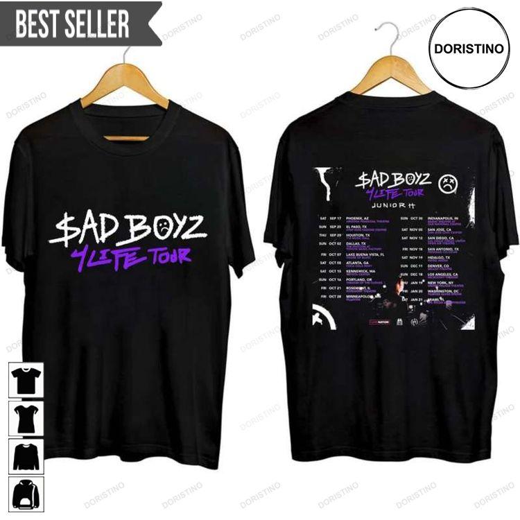 Junior H Sad Boyz Tour 2023 Short-sleeve Hoodie Tshirt Sweatshirt