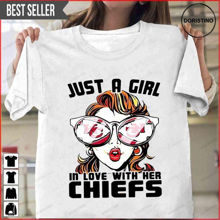 Just A Girl In Love With Her Kansas City Chiefs Hoodie Tshirt Sweatshirt