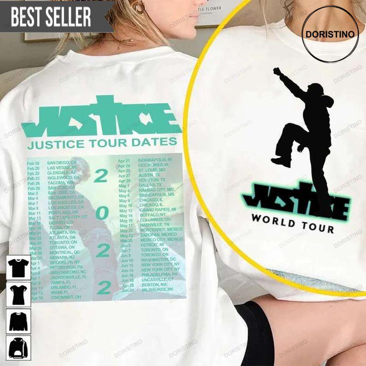 Justin Bieber Justice World Tour 2022 Ver 2 Hoodie Tshirt Sweatshirt
