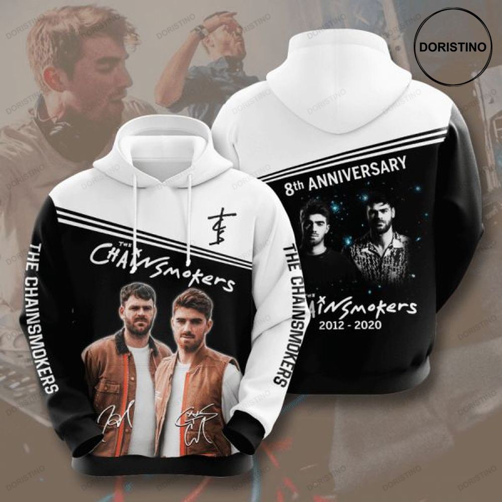 The Chainsmokers 8th Anniversary 2012 2020 Signature Design Gift For Fan Custom Ed Limited Edition 3d Hoodie