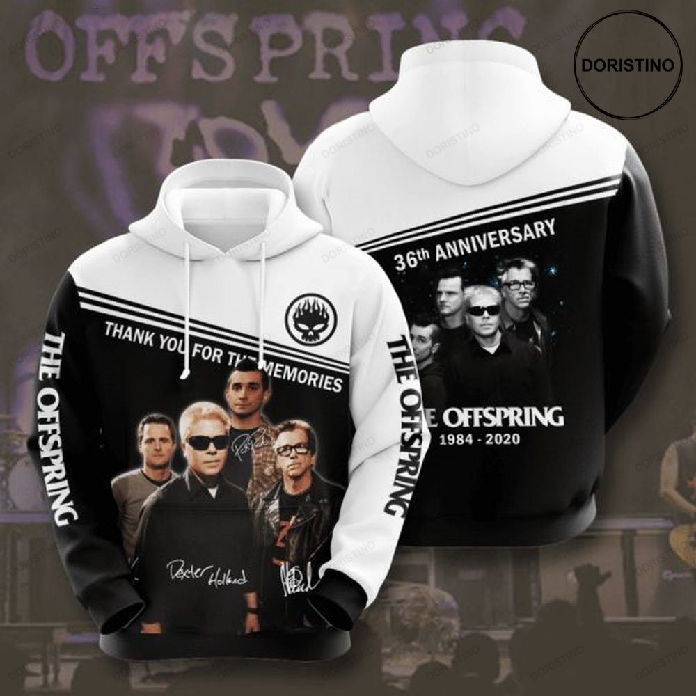 The Offspring 36th Anniversary 1984 2020 Signature Design Gift For Fan Custom Ed Limited Edition 3d Hoodie