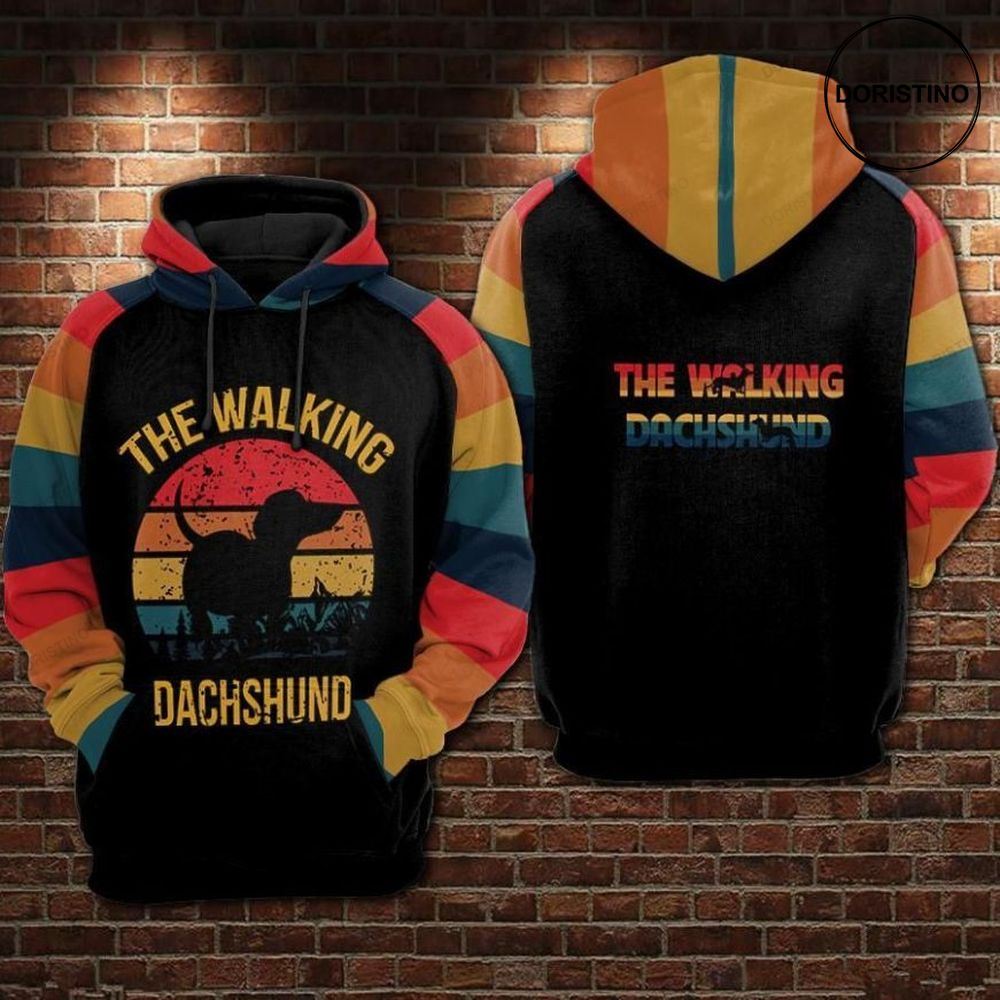 The Walking Dachshund Vintage Awesome 3D Hoodie