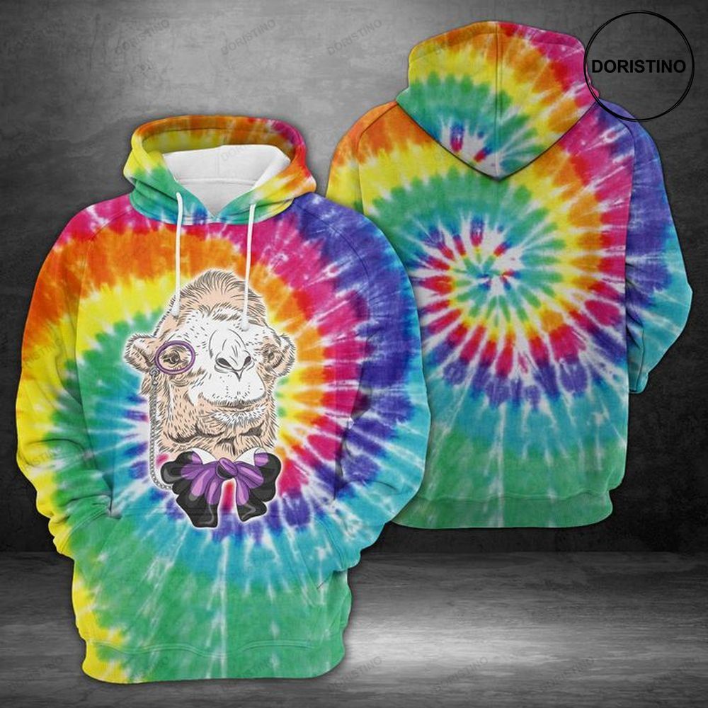 Tie Dye Hipster Camel Limited Edition 3d Hoodie