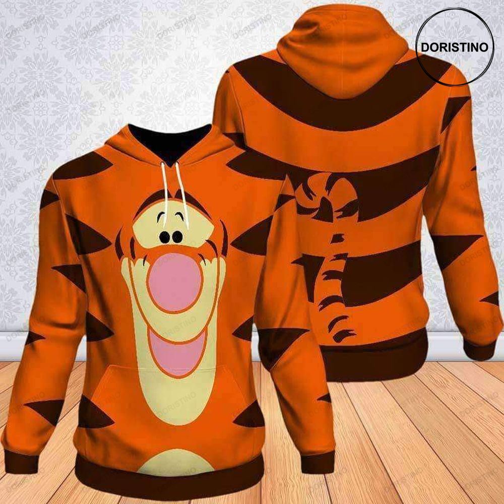 Tigger Face Pooh Friends Limited Edition 3d Hoodie