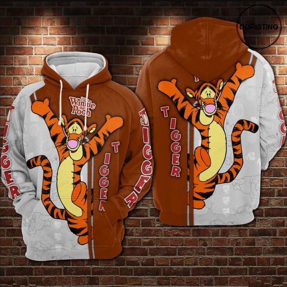 Tigger Winnie The Pooh Awesome 3D Hoodie