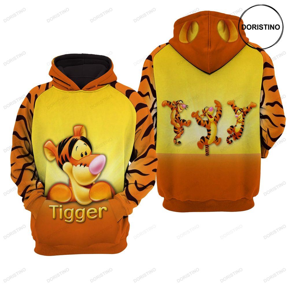 Tigger Yellow All Over Print Hoodie