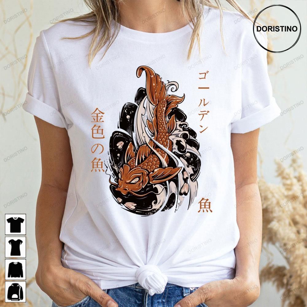 Golden Fish Japan Art Awesome Shirts