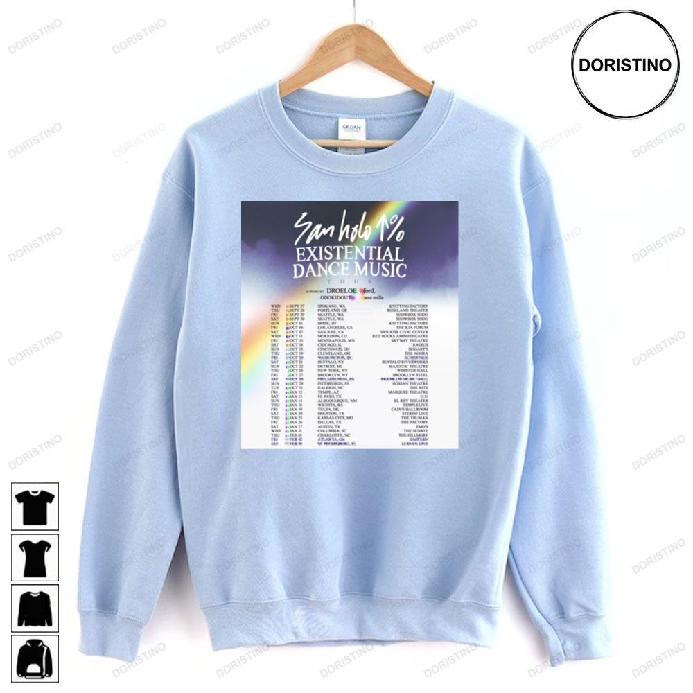 San Holo Existential Dance Music 2023 Tour 2 Doristino Limited Edition T-shirts