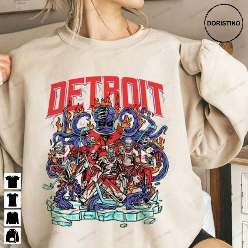 New Collection Sana Detroit Graphic - Custom Detroit Sana Hockey - Detroit Streetwear Sana Detroit Tee Awesome Shirts