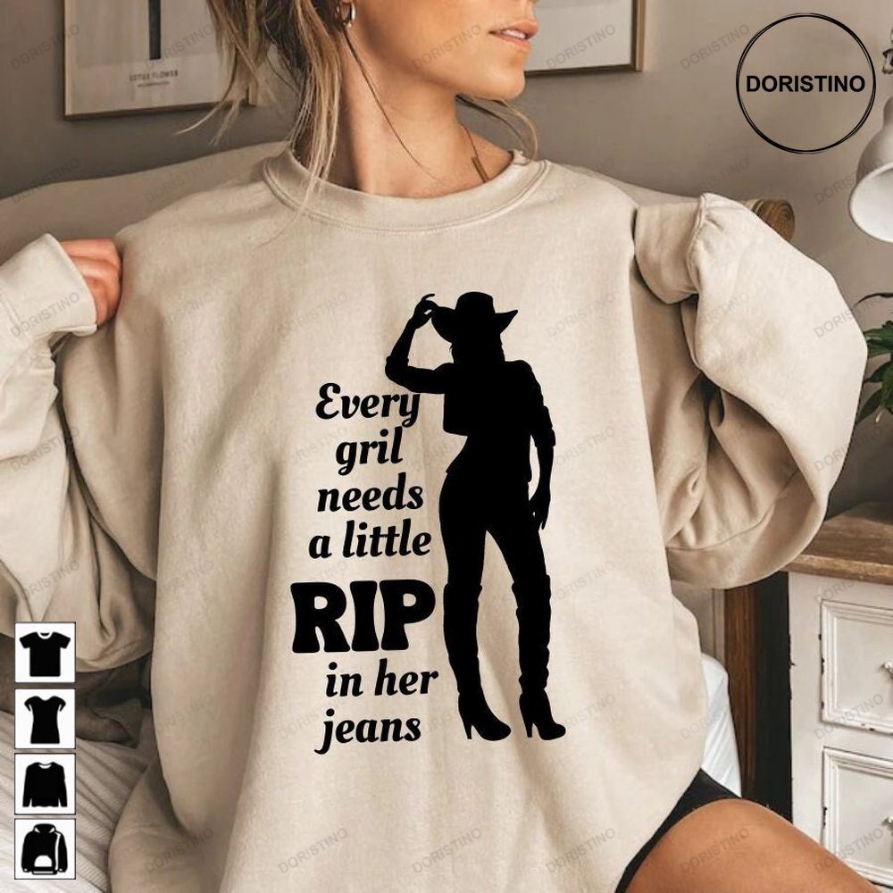 Rip Wheeler Yellowstone Tv Show Every Girl Needs A Little Rip In Her Jeans And Beth In Her Soul Rip Wheeler 5dbrj Awesome Shirts