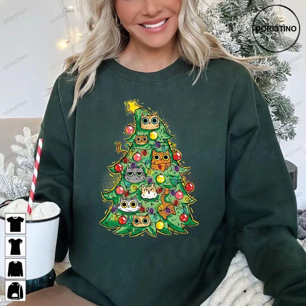 Christmas Tree Cats 2 Doristino Limited Edition T-shirts