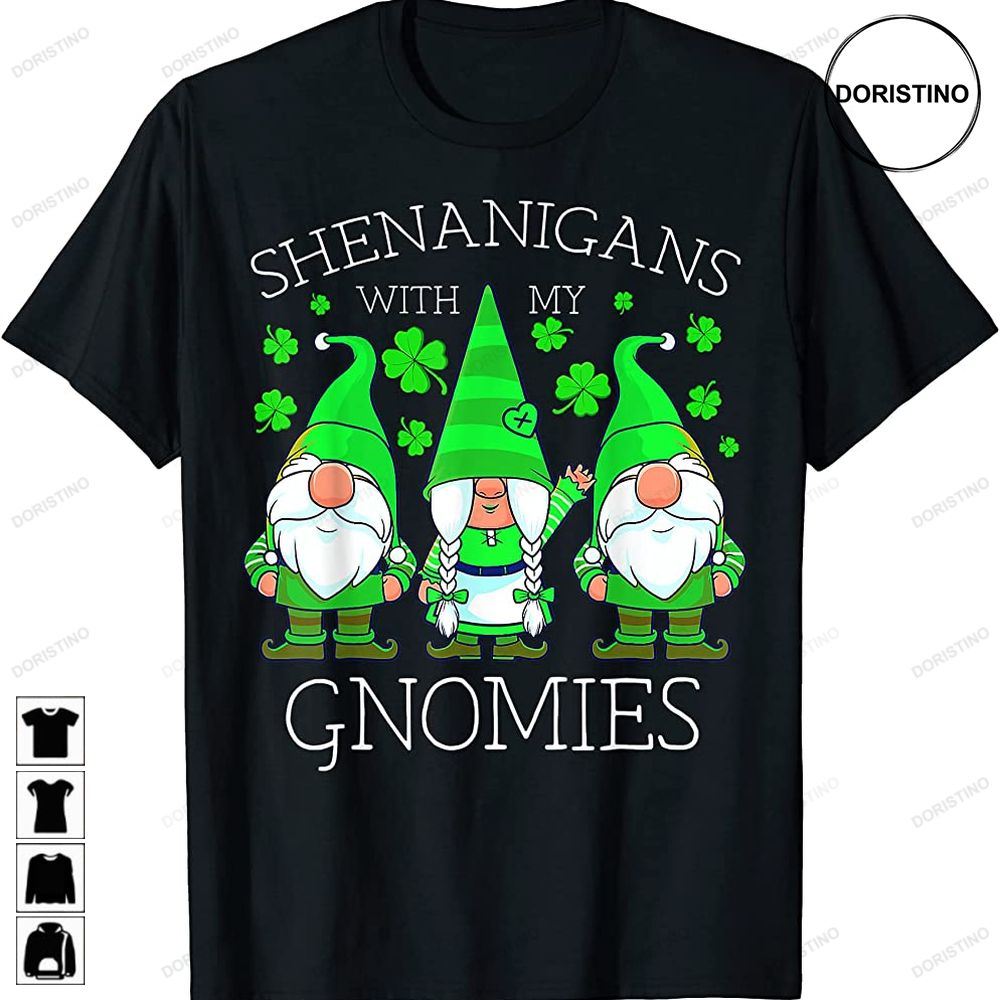 Gnome St Patricks Day Shenanigans Gnomies Shamrock Gnomes Trending Style