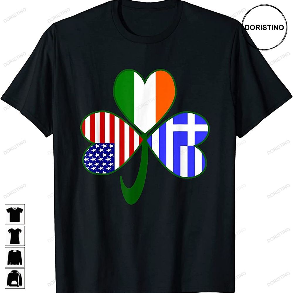 Greek Irish Usa Shamrock Happy St Patricks Day Awesome Shirts