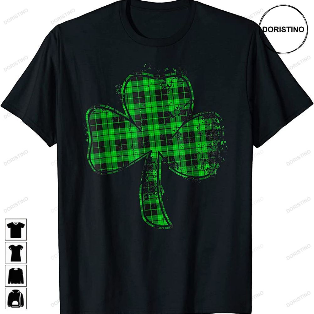 Green Buffalo Plaid Shamrock Lucky St Patricks Day Womens Limited Edition T-shirts